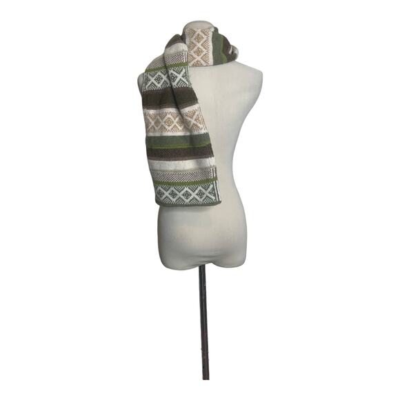 Gap brown green lambswool knit scarf - Picture 6 of 6